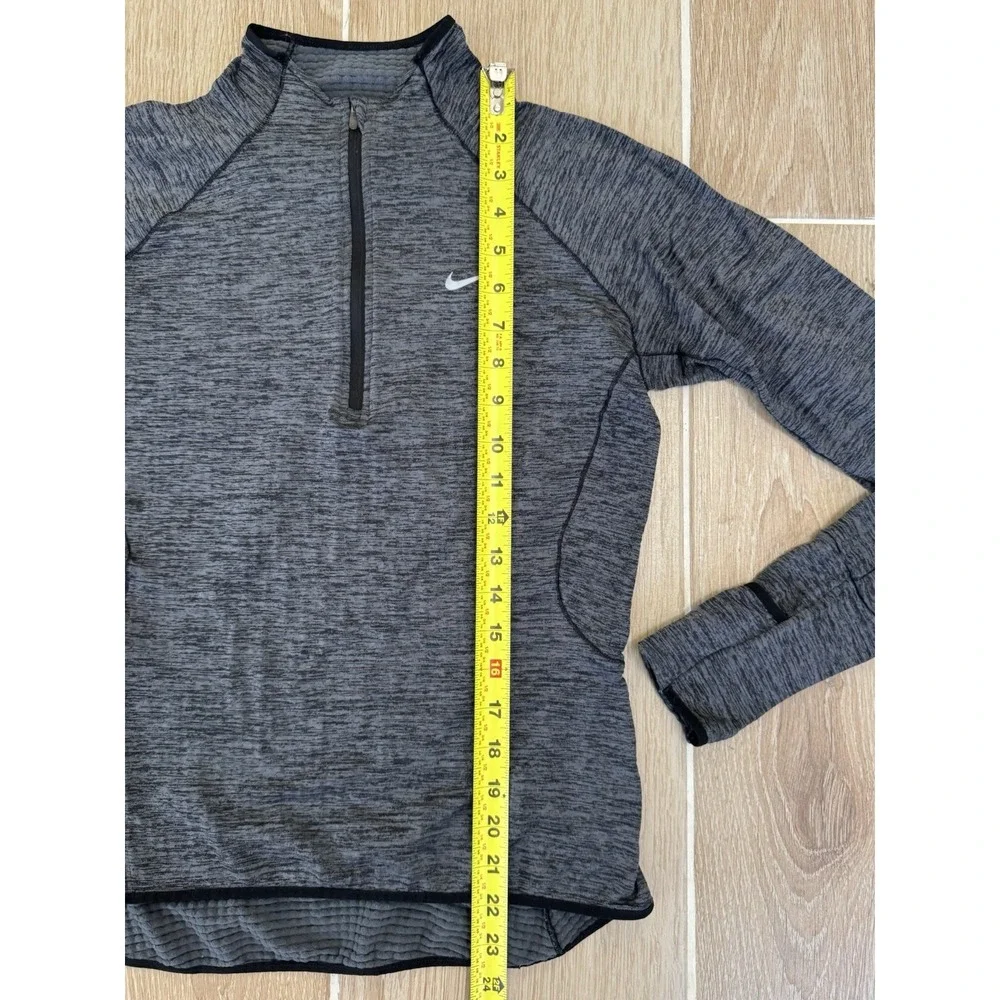 Nike Running Jacket Womens Small Gray Sphere Element 1/4 Zip Long Sleeve Sweater